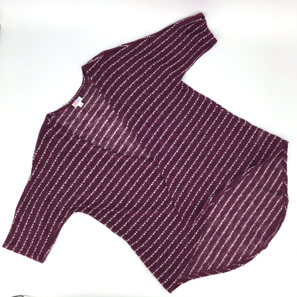 LuLaRoe Lindsay Kimono Sweater, Burgundy, Small